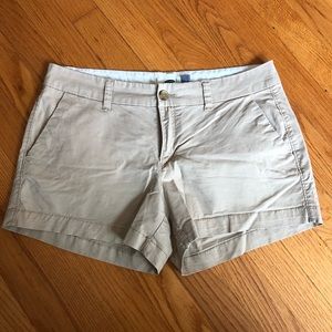 Khaki cotton shorts